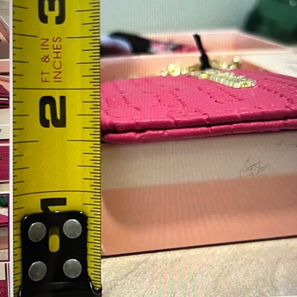 Juicy Couture "Love Actually" Wristlet Wallet, Key Chain Fob & Scarf 4.5 x 3.5 - Picture 9 of 10